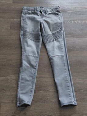 Mossimo Supply Co. Target Gray Moto Skinny Jeans Size 2